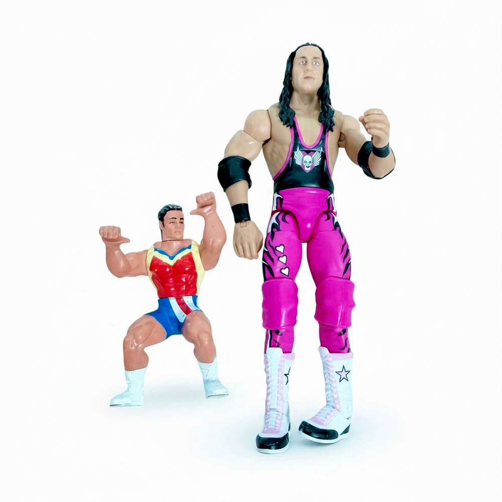 WWE Mattel Bret Hitman Hart Elite 94 & 1991 American Gladiators Nitro Figure Lot